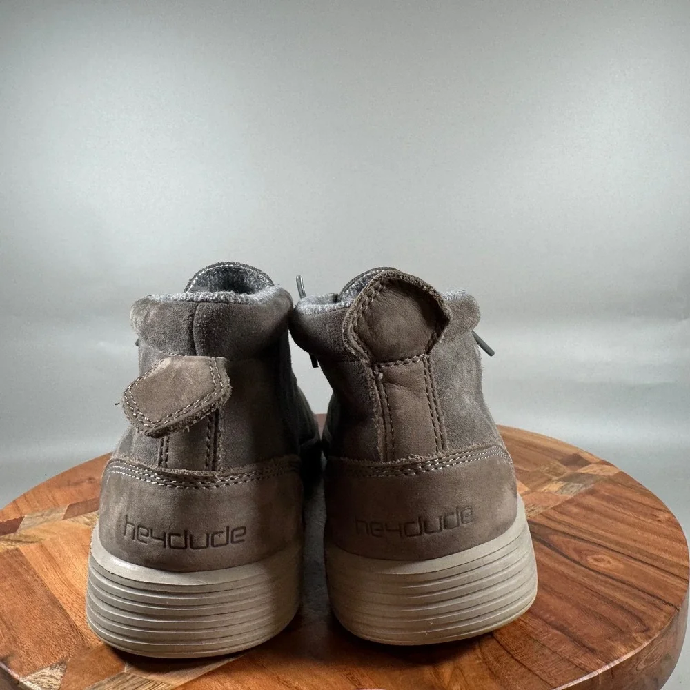 Hey Dude Jo Suede Shadow Grey Mens Chukka Boots Size‎ 9 Sneaker Shoes